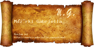 Márki Gabriella névjegykártya